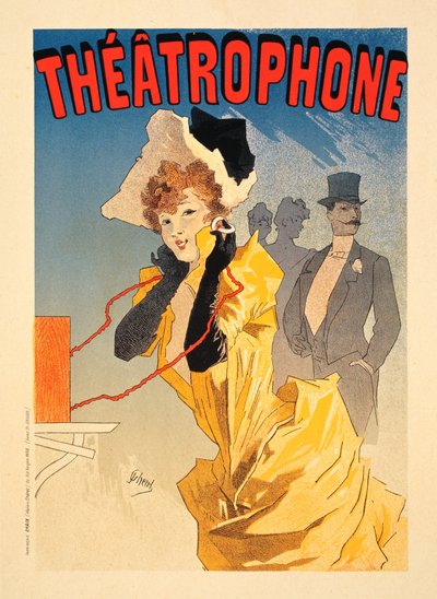Théâtrophone, 1890 door Jules Cheret
